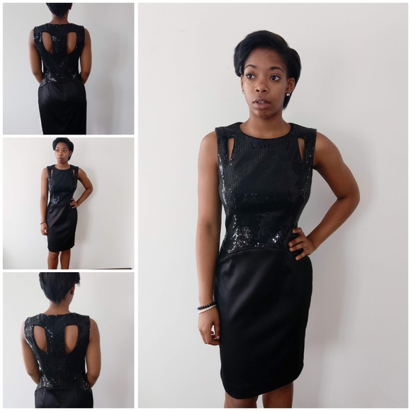 Vince Camuto Black, Sequin Dress! - Picture 1 of 6